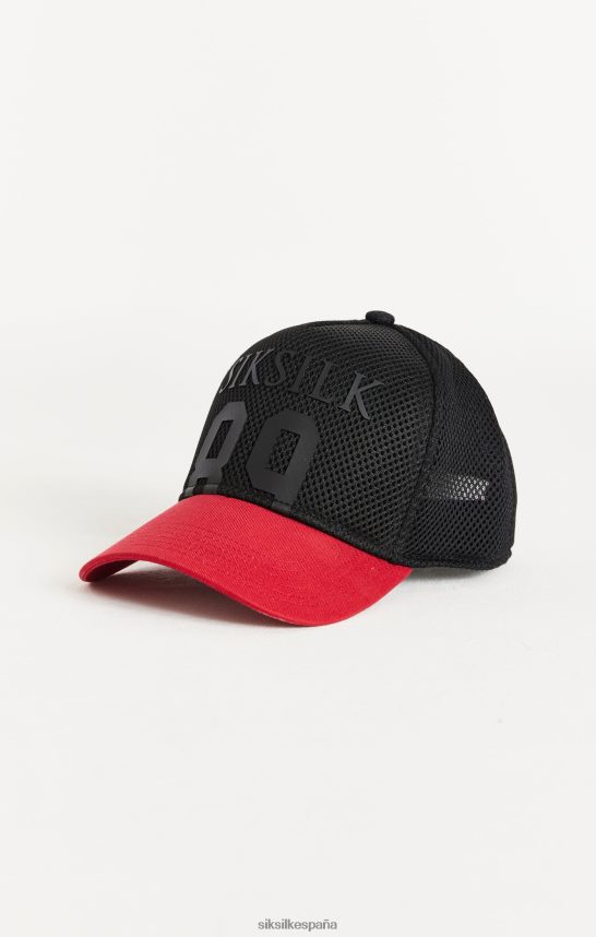 accesorio es SikSilk unisexo gorra full mesh 89 - negro y rojo 4NP28R242