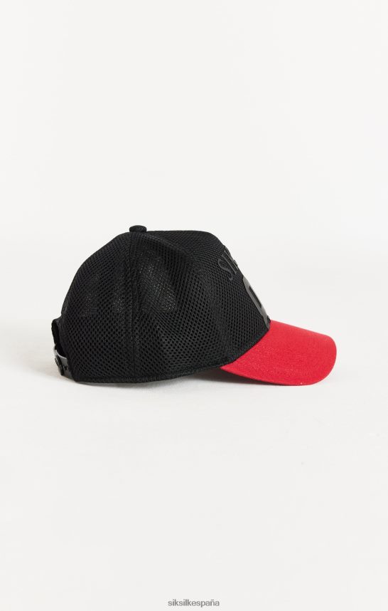 accesorio es SikSilk unisexo gorra full mesh 89 - negro y rojo 4NP28R242