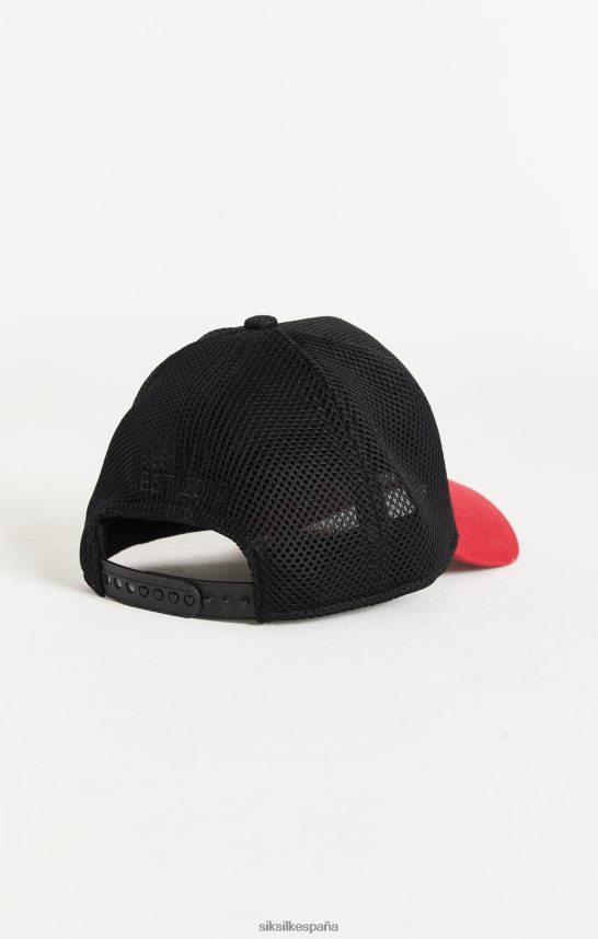 accesorio es SikSilk unisexo gorra full mesh 89 - negro y rojo 4NP28R242