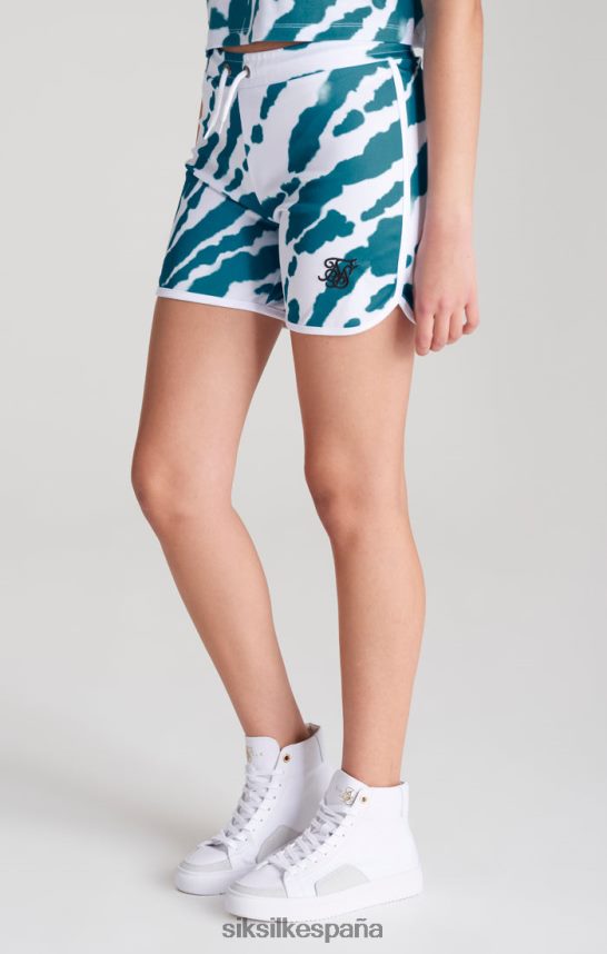 vestir es SikSilk chicas short blanco teñido anudado 4NP28R358