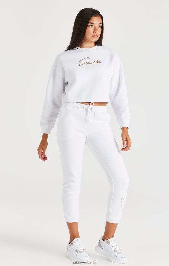 vestir es SikSilk chicas jogger blanco característico 4NP28R347