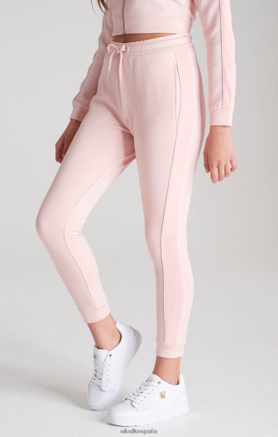 vestir es SikSilk chicas pantalón de chándal rosa con cinta de terciopelo 4NP28R350
