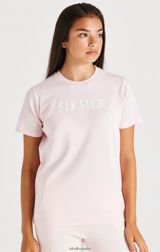 vestir es SikSilk chicas camiseta con la marca - rosa 4NP28R317