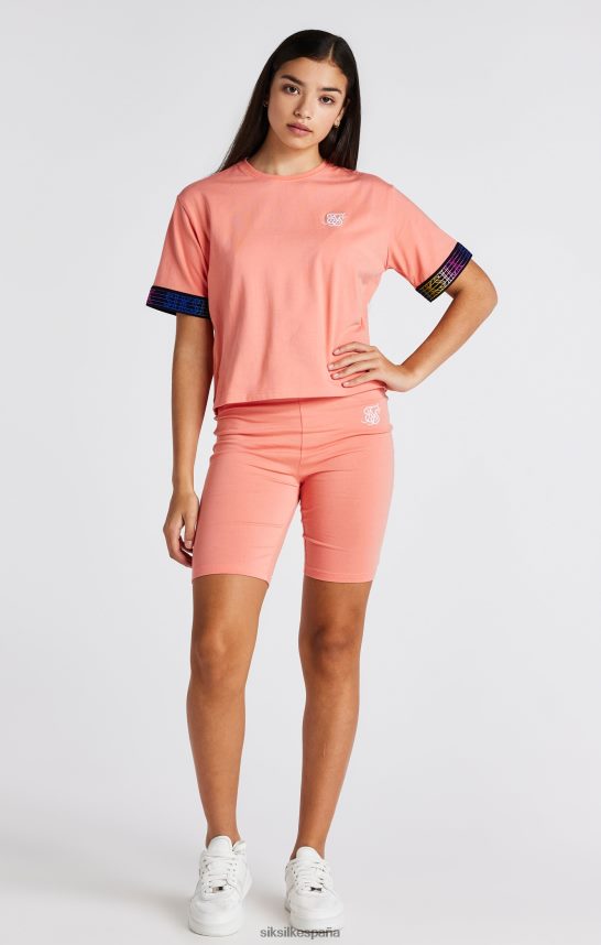 vestir es SikSilk chicas camiseta corta con cinta coral 4NP28R326