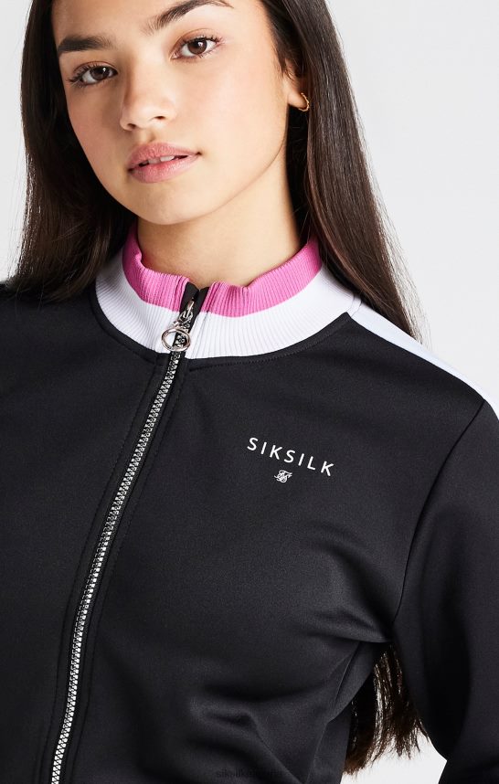 vestir es SikSilk chicas chaqueta retro negra 4NP28R341