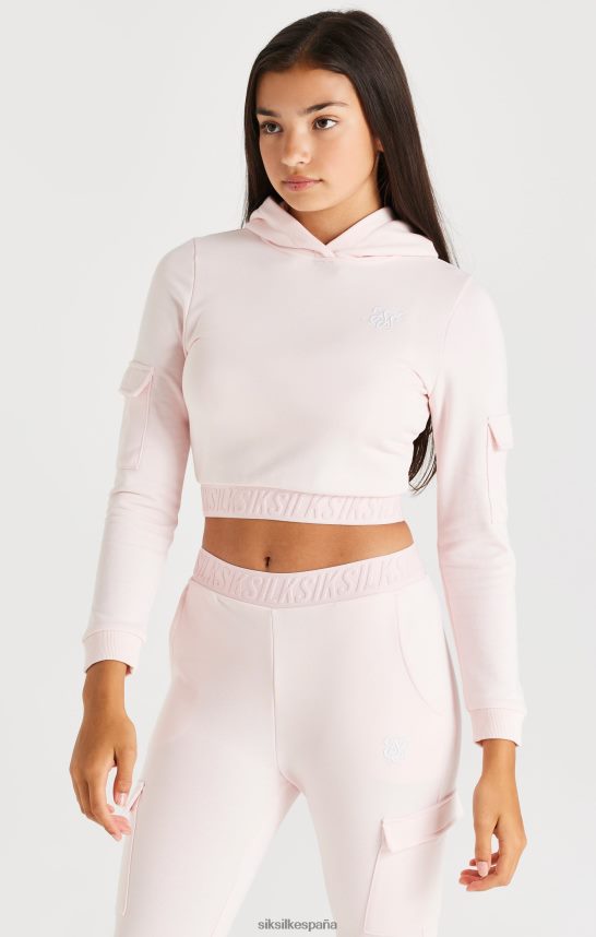 vestir es SikSilk chicas capota tipo cargo con cinta - rosa 4NP28R331