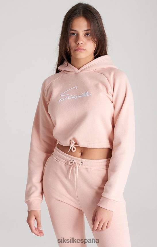 vestir es SikSilk chicas sudadera con capucha rosa distintiva 4NP28R333