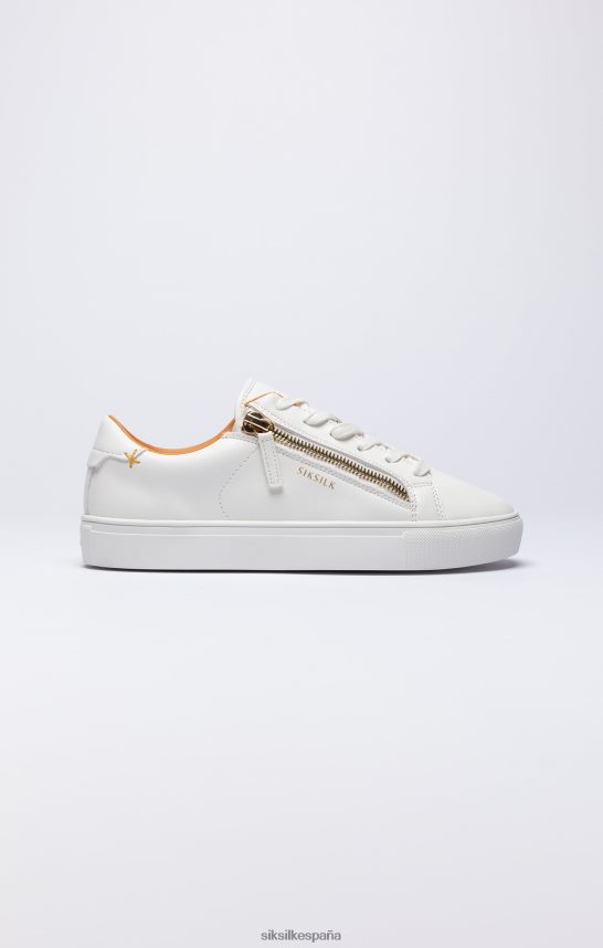 calzado es SikSilk hombres Zapatilla clásica blanca con cremallera funcional. 4NP28R12