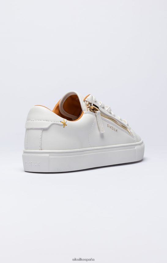 calzado es SikSilk hombres Zapatilla clásica blanca con cremallera funcional. 4NP28R12