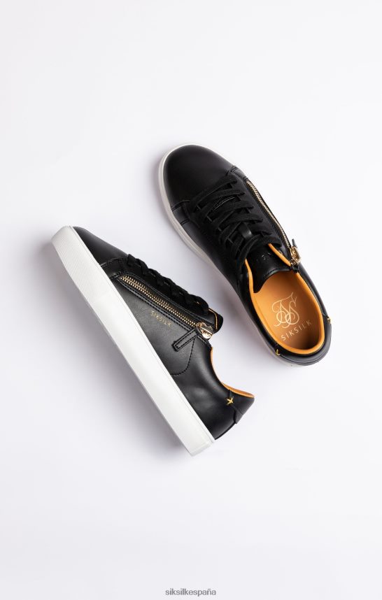 calzado es SikSilk hombres Zapatilla clásica negra con cremallera funcional. 4NP28R5