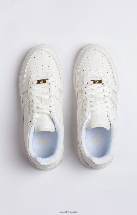 calzado es SikSilk hombres zapatillas de corte bajas blancas 4NP28R14