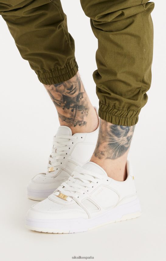 calzado es SikSilk hombres zapatillas de corte bajas blancas 4NP28R14