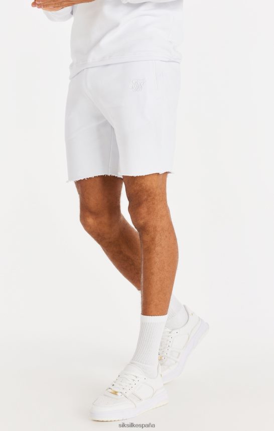 vestir es SikSilk hombres Shorts de vuelo relajados con dobladillo sin rematar - blanco 4NP28R589