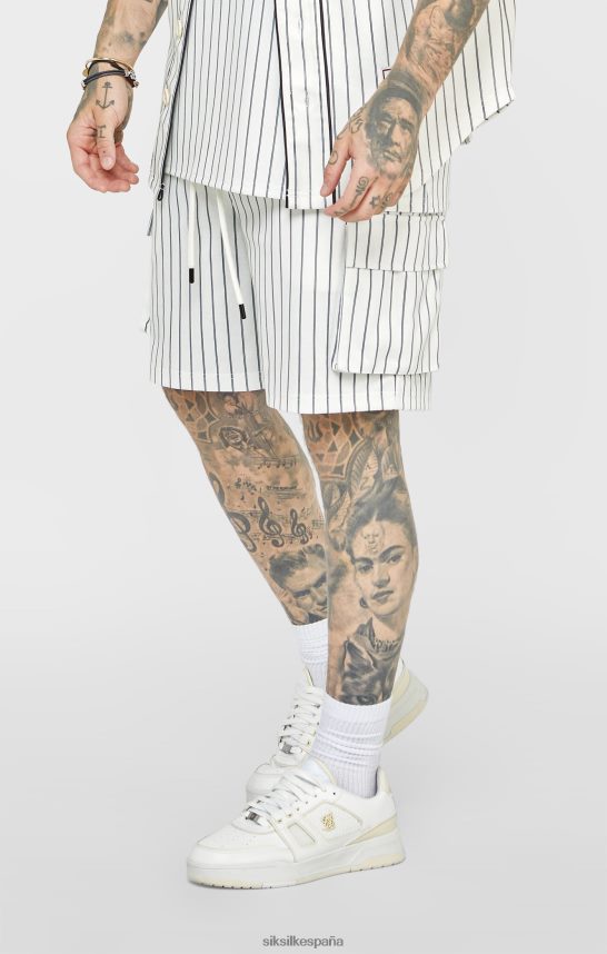 vestir es SikSilk hombres pantalón corto cargo de baloncesto color crudo aniversario 4NP28R568