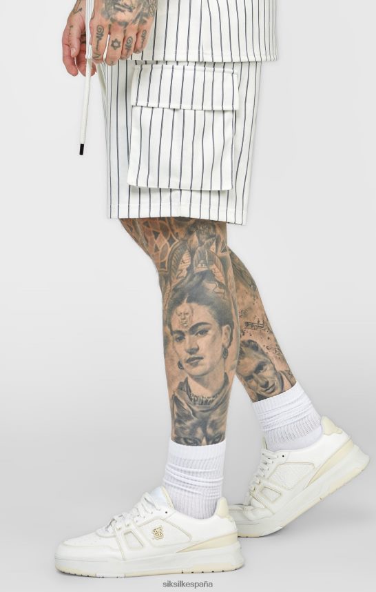 vestir es SikSilk hombres pantalón corto cargo de baloncesto color crudo aniversario 4NP28R568
