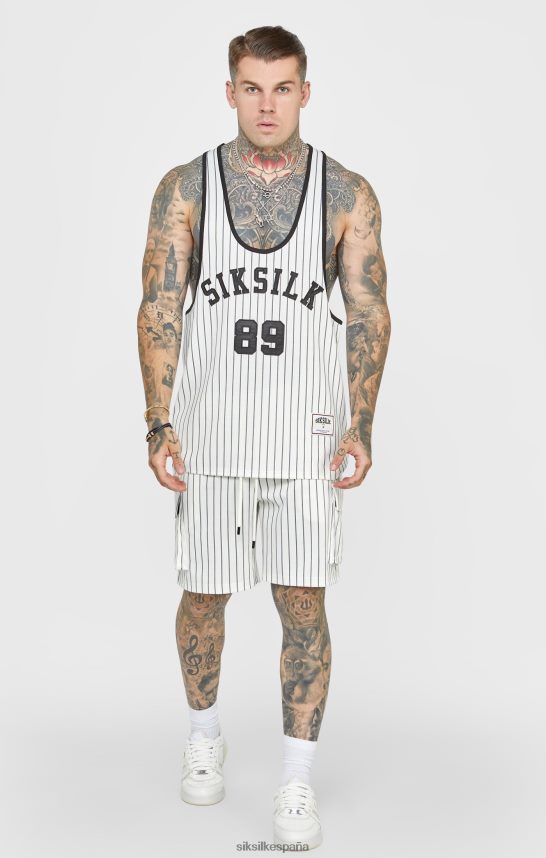vestir es SikSilk hombres pantalón corto cargo de baloncesto color crudo aniversario 4NP28R568