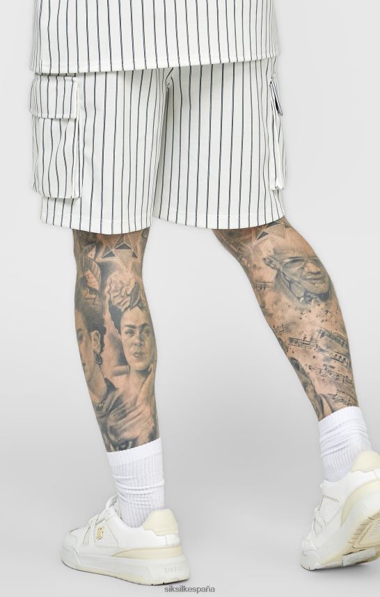 vestir es SikSilk hombres pantalón corto cargo de baloncesto color crudo aniversario 4NP28R568