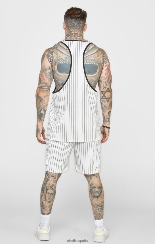 vestir es SikSilk hombres pantalón corto cargo de baloncesto color crudo aniversario 4NP28R568