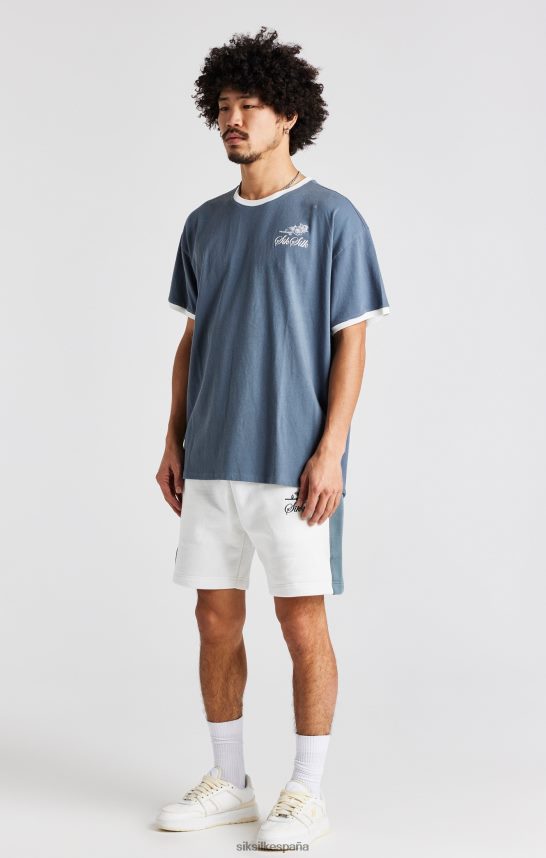 vestir es SikSilk hombres pantalón corto con bordado de rosas blancas 4NP28R584