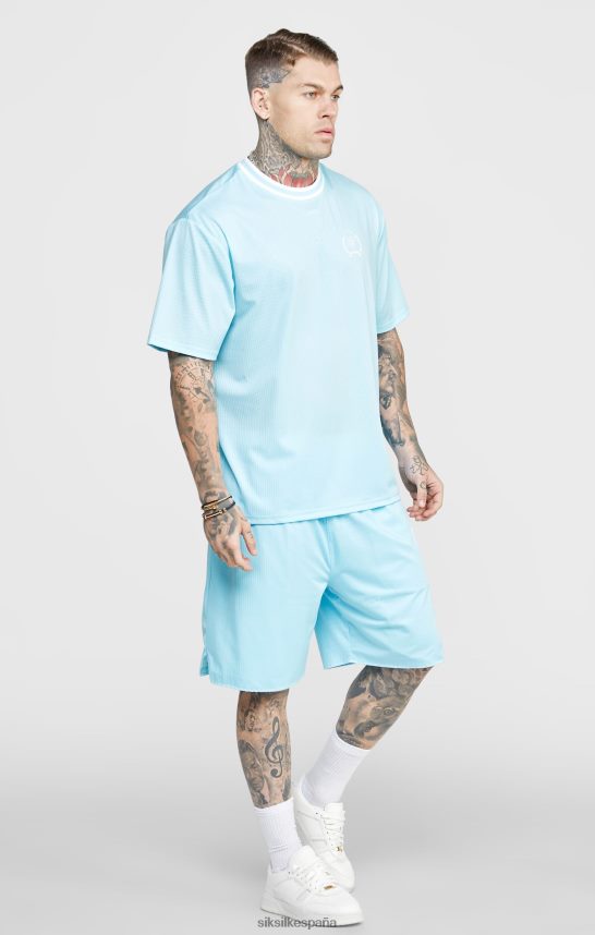 vestir es SikSilk hombres pantalón corto holgado de malla azul 4NP28R575