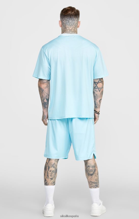 vestir es SikSilk hombres pantalón corto holgado de malla azul 4NP28R575