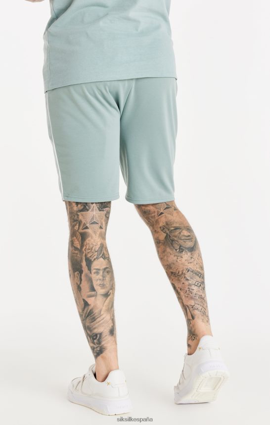 vestir es SikSilk hombres pantalones cortos plisados ​​con guión - verde azulado 4NP28R597