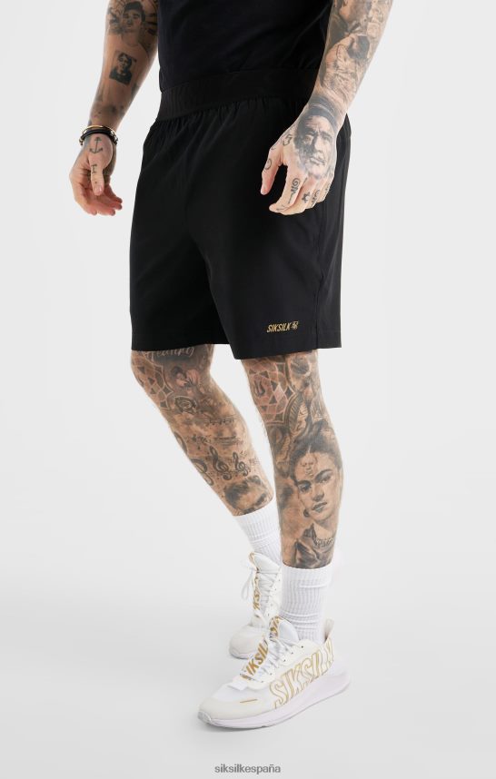 vestir es SikSilk hombres short deportivo negro 4NP28R590