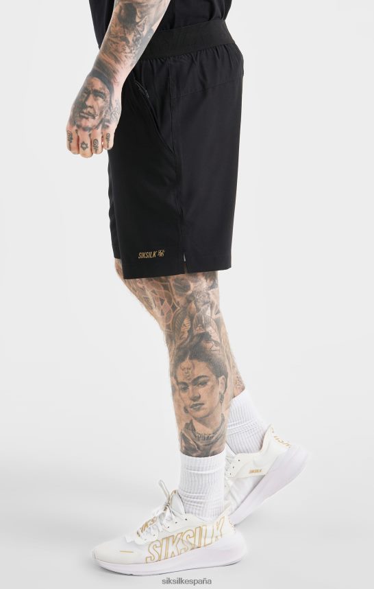 vestir es SikSilk hombres short deportivo negro 4NP28R590