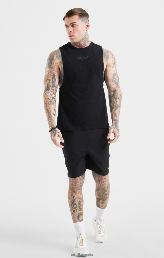 vestir es SikSilk hombres short deportivo negro 4NP28R590