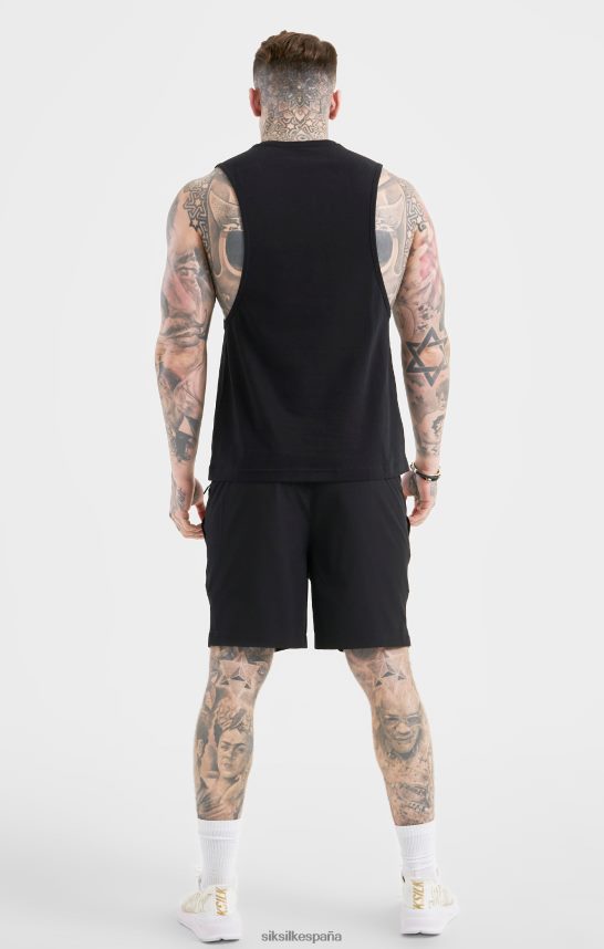 vestir es SikSilk hombres short deportivo negro 4NP28R590