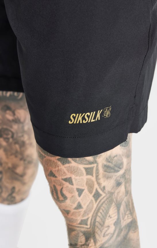 vestir es SikSilk hombres short deportivo negro 4NP28R590