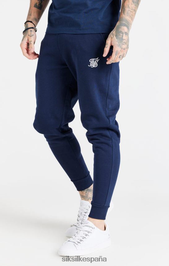 vestir es SikSilk hombres jogger ajustado azul marino esencial 4NP28R539