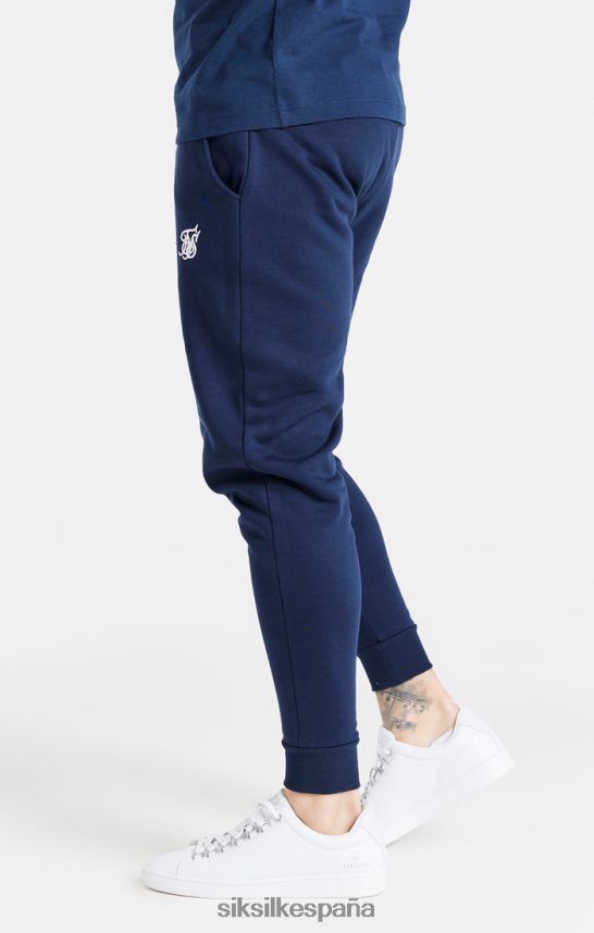 vestir es SikSilk hombres jogger ajustado azul marino esencial 4NP28R539