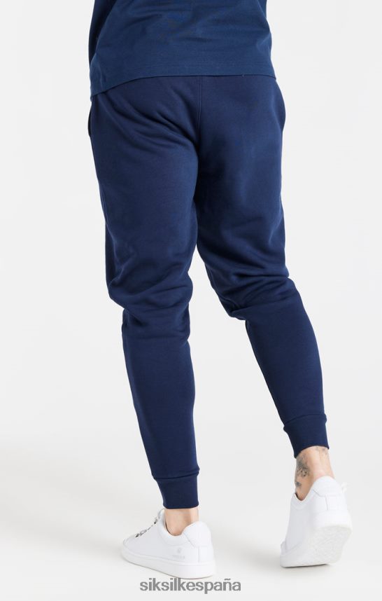 vestir es SikSilk hombres jogger ajustado azul marino esencial 4NP28R539