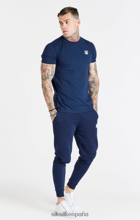 vestir es SikSilk hombres jogger ajustado azul marino esencial 4NP28R539