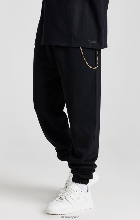 vestir es SikSilk hombres jogger de cadena negro 4NP28R533