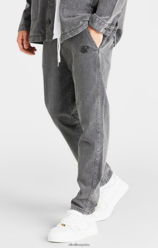 vestir es SikSilk hombres jogger elástico tejido negro 4NP28R535