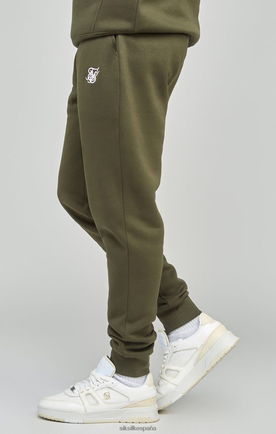vestir es SikSilk hombres jogger caqui esencial con puños 4NP28R518