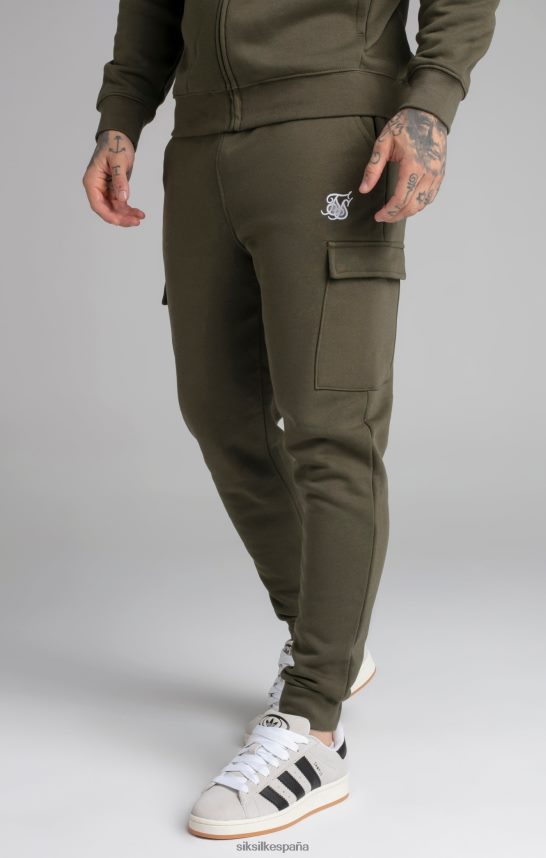 vestir es SikSilk hombres jogger cargo esencial caqui 4NP28R515