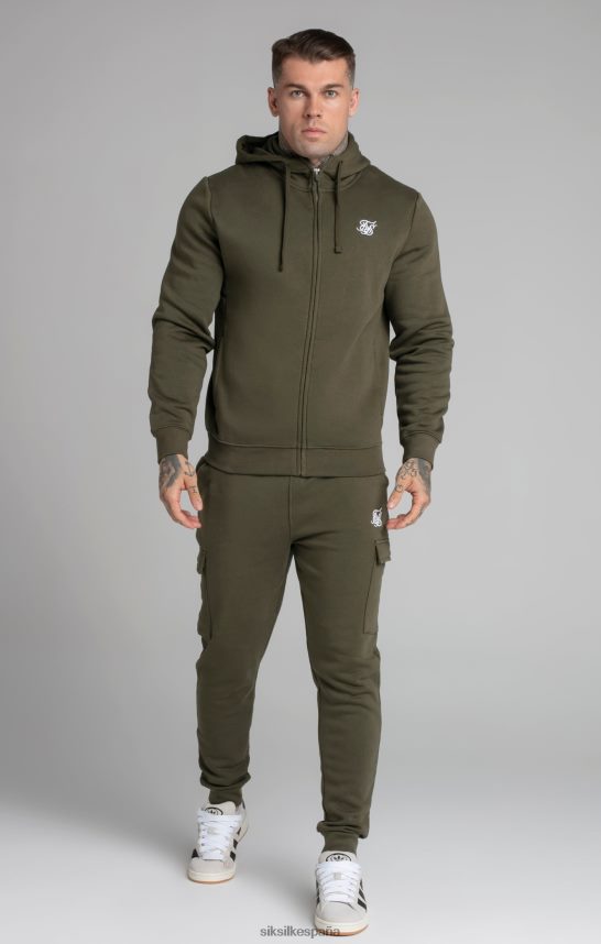 vestir es SikSilk hombres jogger cargo esencial caqui 4NP28R515