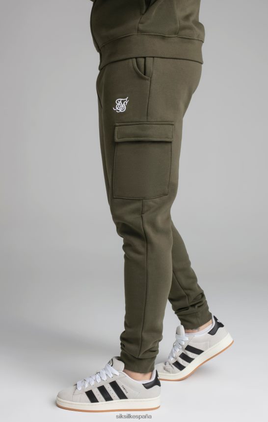 vestir es SikSilk hombres jogger cargo esencial caqui 4NP28R515