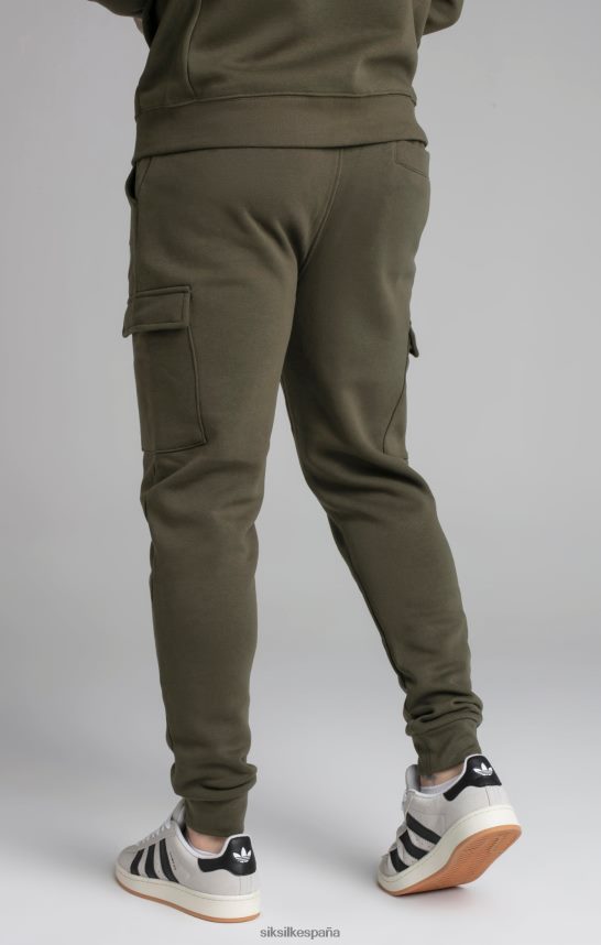 vestir es SikSilk hombres jogger cargo esencial caqui 4NP28R515