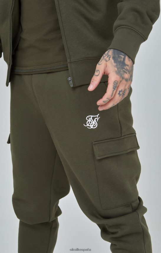 vestir es SikSilk hombres jogger cargo esencial caqui 4NP28R515