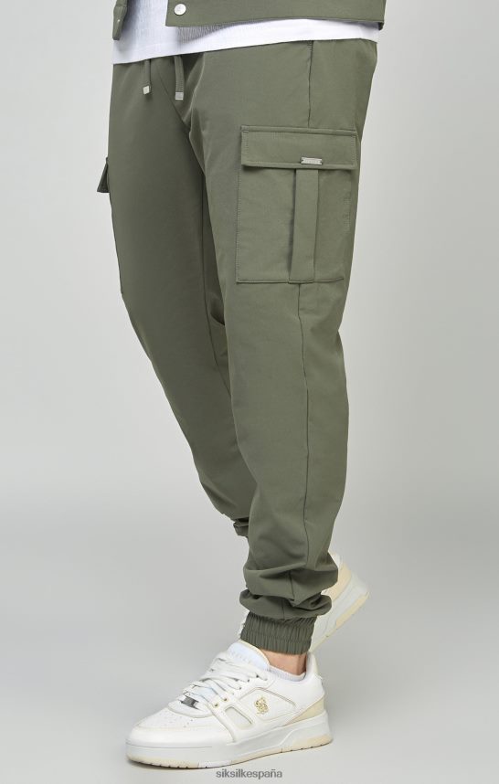 vestir es SikSilk hombres jogger cargo utilitario caqui 4NP28R511