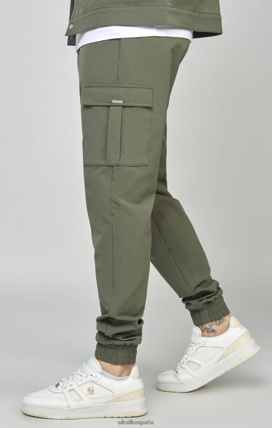 vestir es SikSilk hombres jogger cargo utilitario caqui 4NP28R511