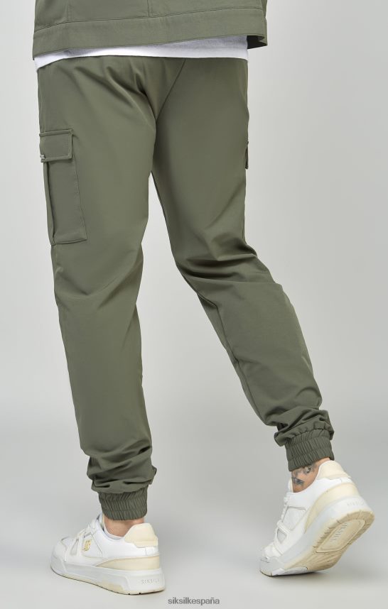 vestir es SikSilk hombres jogger cargo utilitario caqui 4NP28R511