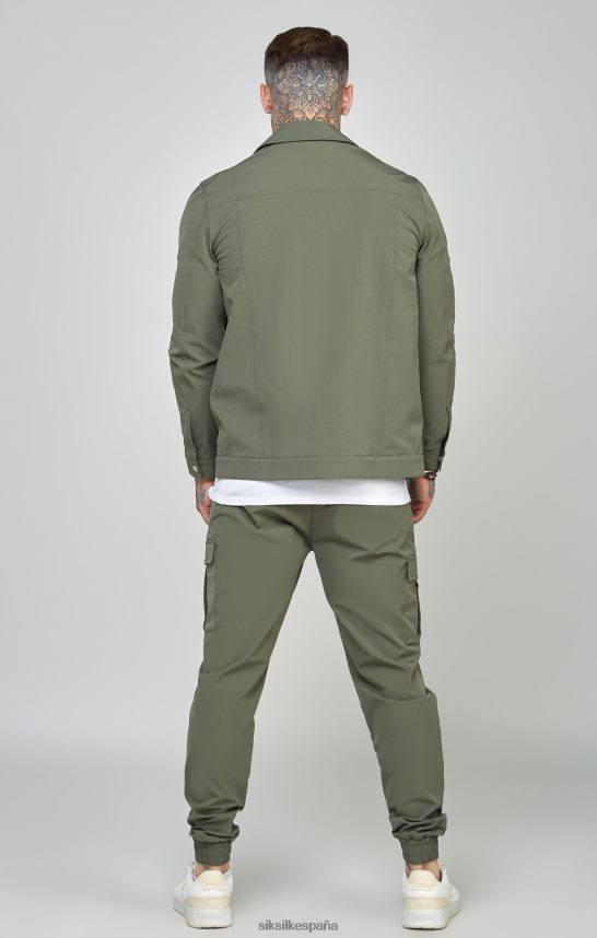 vestir es SikSilk hombres jogger cargo utilitario caqui 4NP28R511