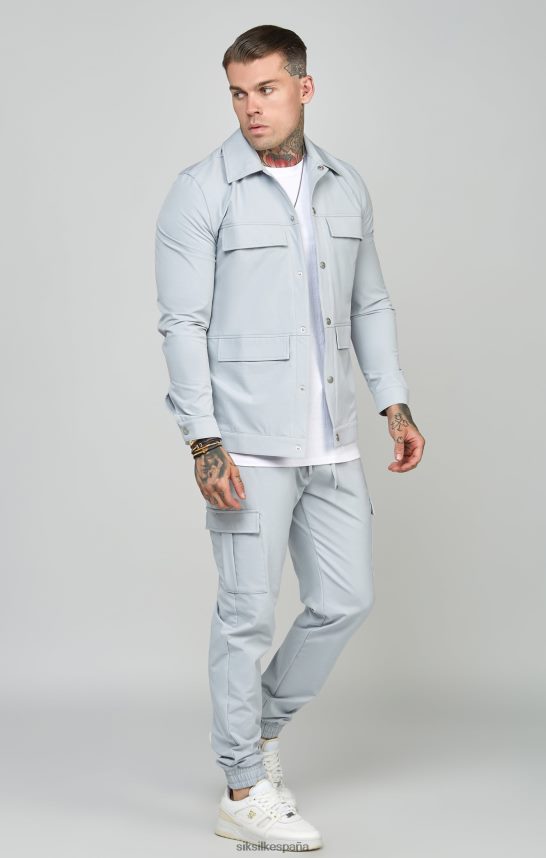 vestir es SikSilk hombres jogger cargo utilitario gris 4NP28R510