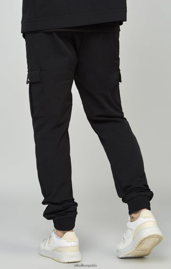 vestir es SikSilk hombres jogger cargo utilitario negro 4NP28R509