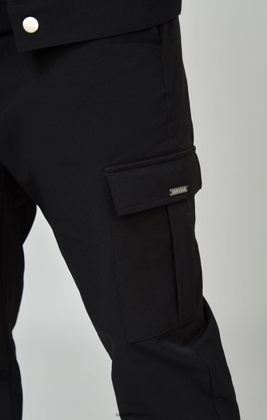 vestir es SikSilk hombres jogger cargo utilitario negro 4NP28R509